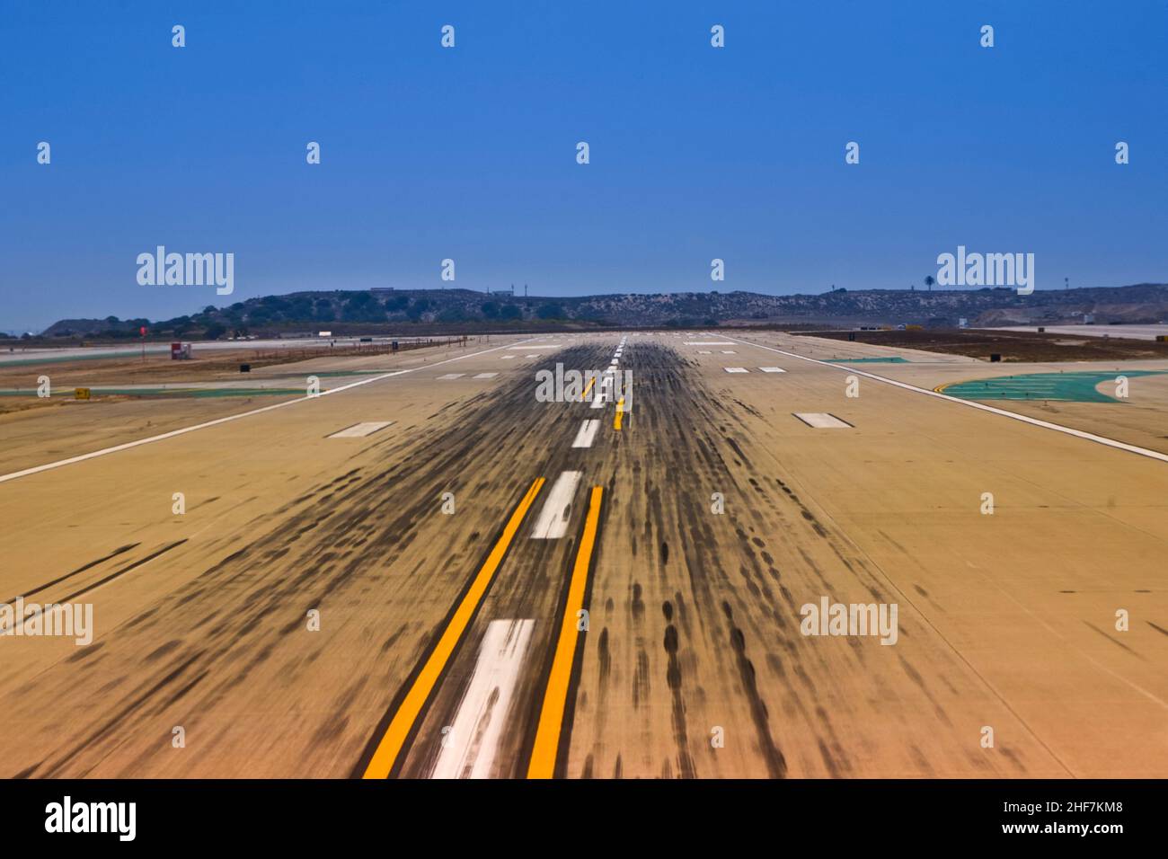 Piste à l'aéroport de Los Angeles Banque D'Images