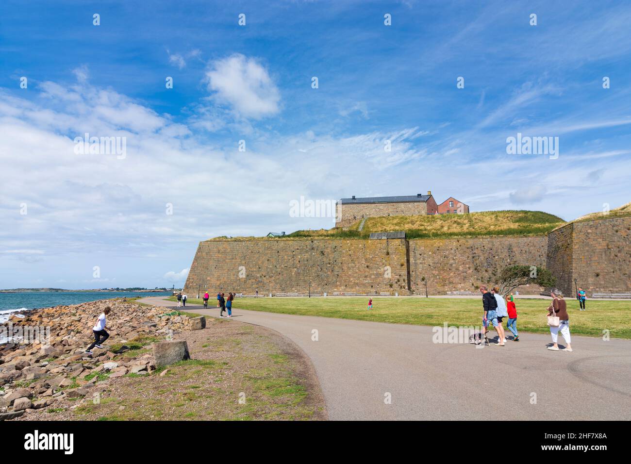 Varberg, Forteresse de Varberg, zone maritime Kattegat à Hallands län, Suède Banque D'Images