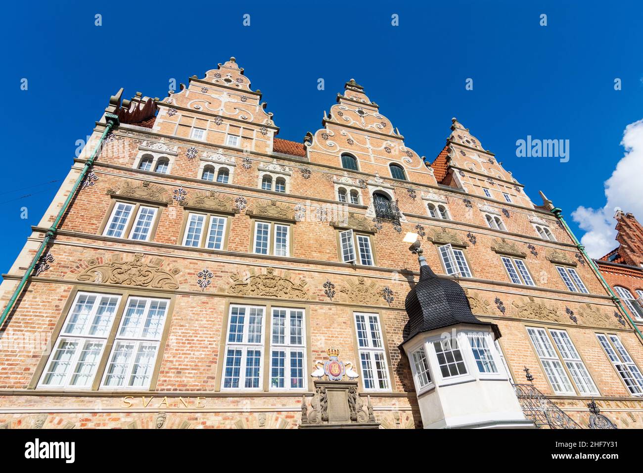 Aalborg, Jens Bang's House (Jens Bangs Stenhus), place Nytorv à Aalborg, Jylland, Jutland, Danemark Banque D'Images