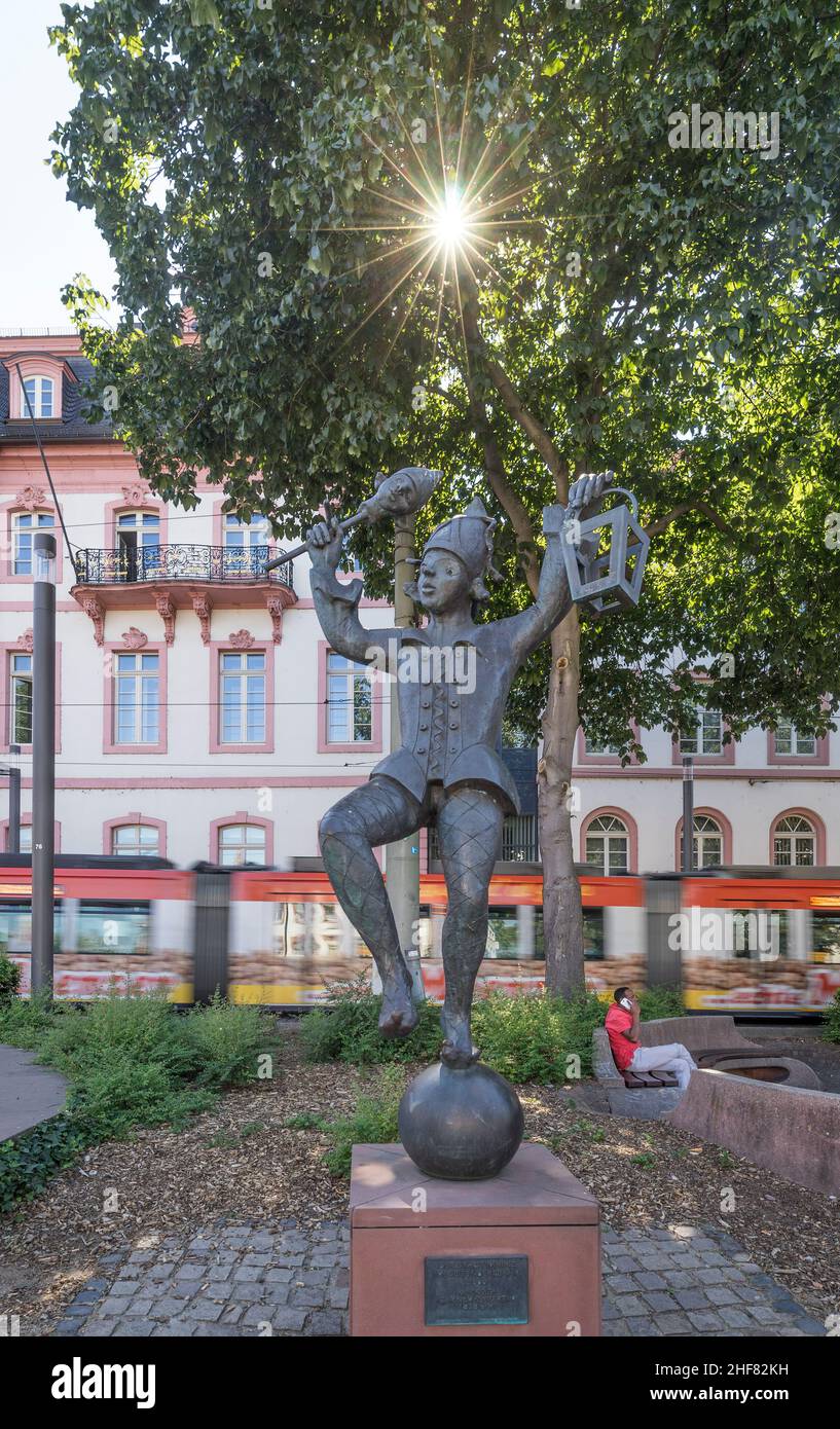 Allemagne, Rhénanie-Palatinat, Mayence, Carnival Sculpture & Osteiner Hof Banque D'Images