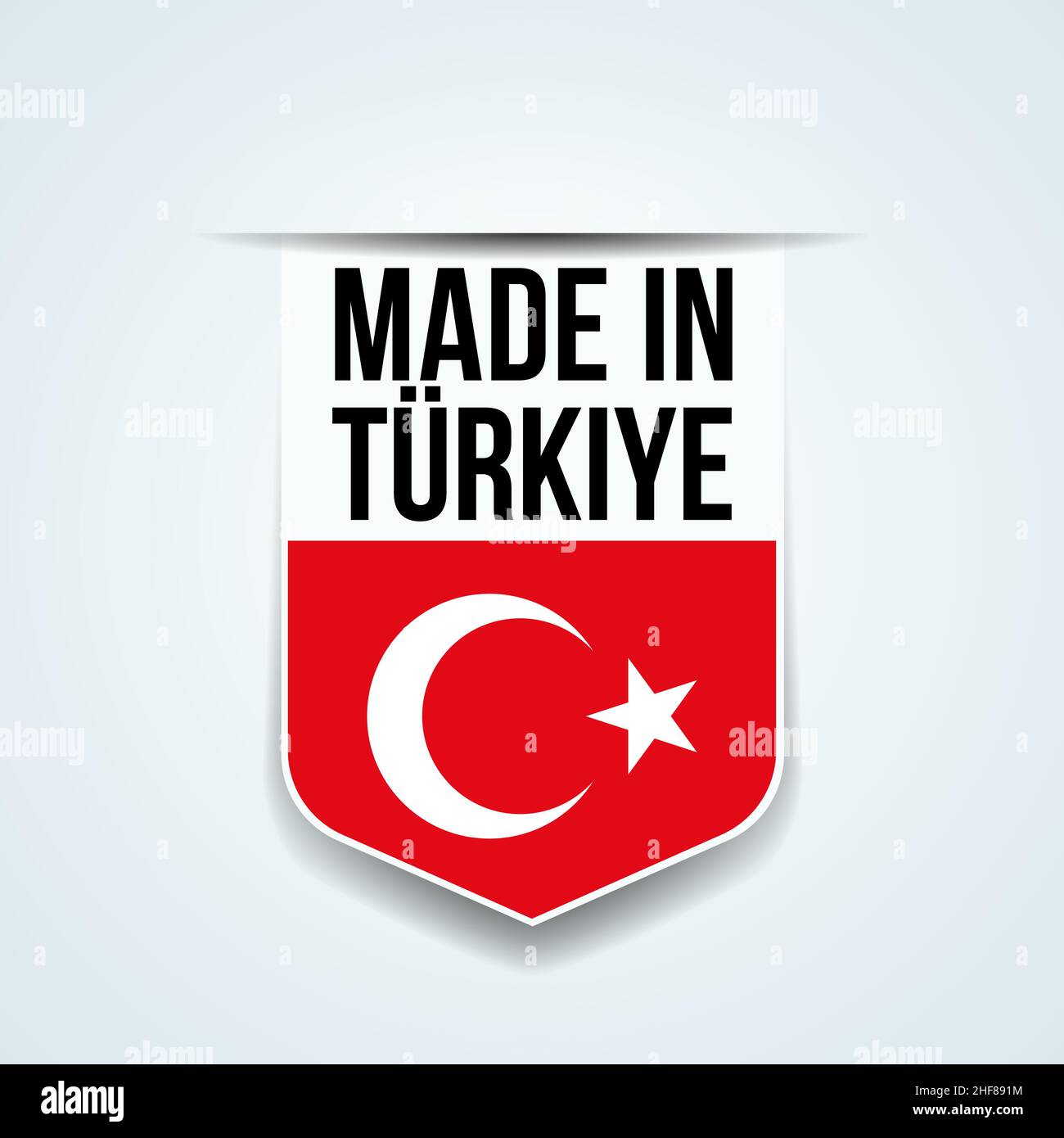 Illustration de la promotion de bannière fabriquée en Türkiye Illustration de Vecteur