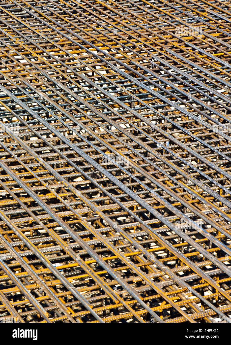 Armouing sur le chantier de construction pour stabiliser le fondement en fer Banque D'Images