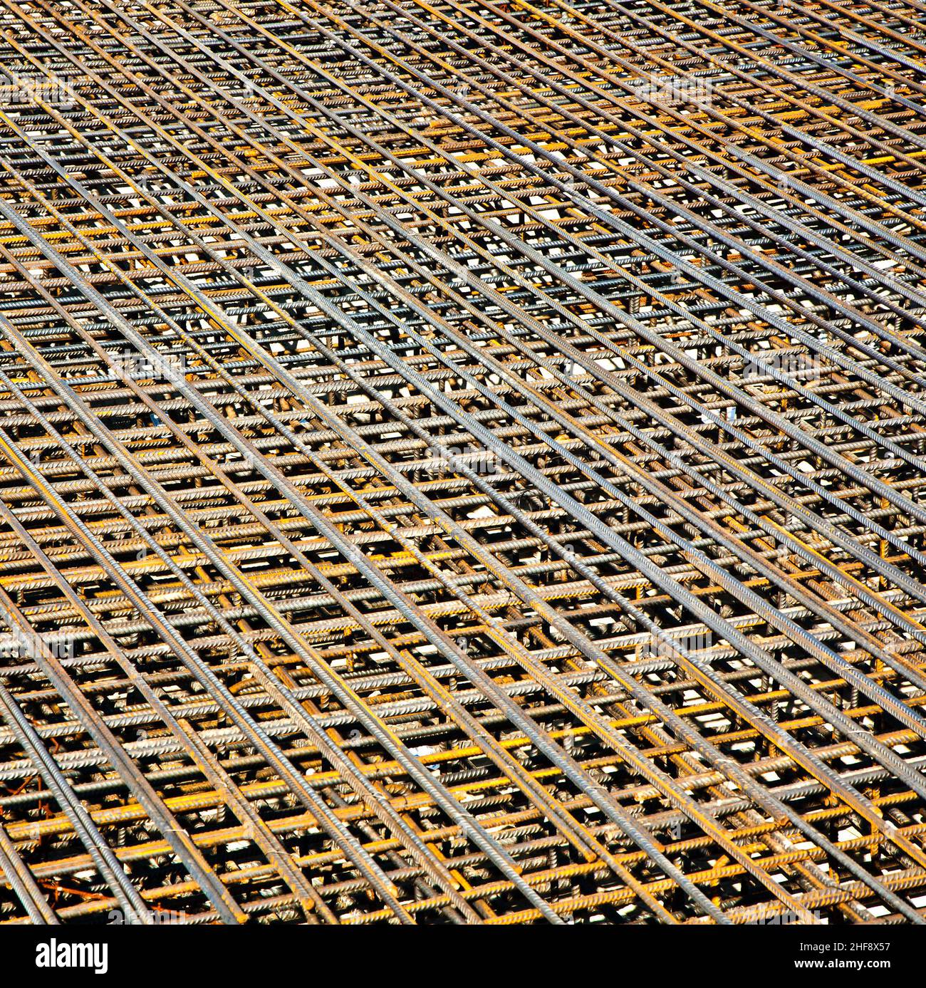 Armouing sur le chantier de construction pour stabiliser le fondement en fer Banque D'Images