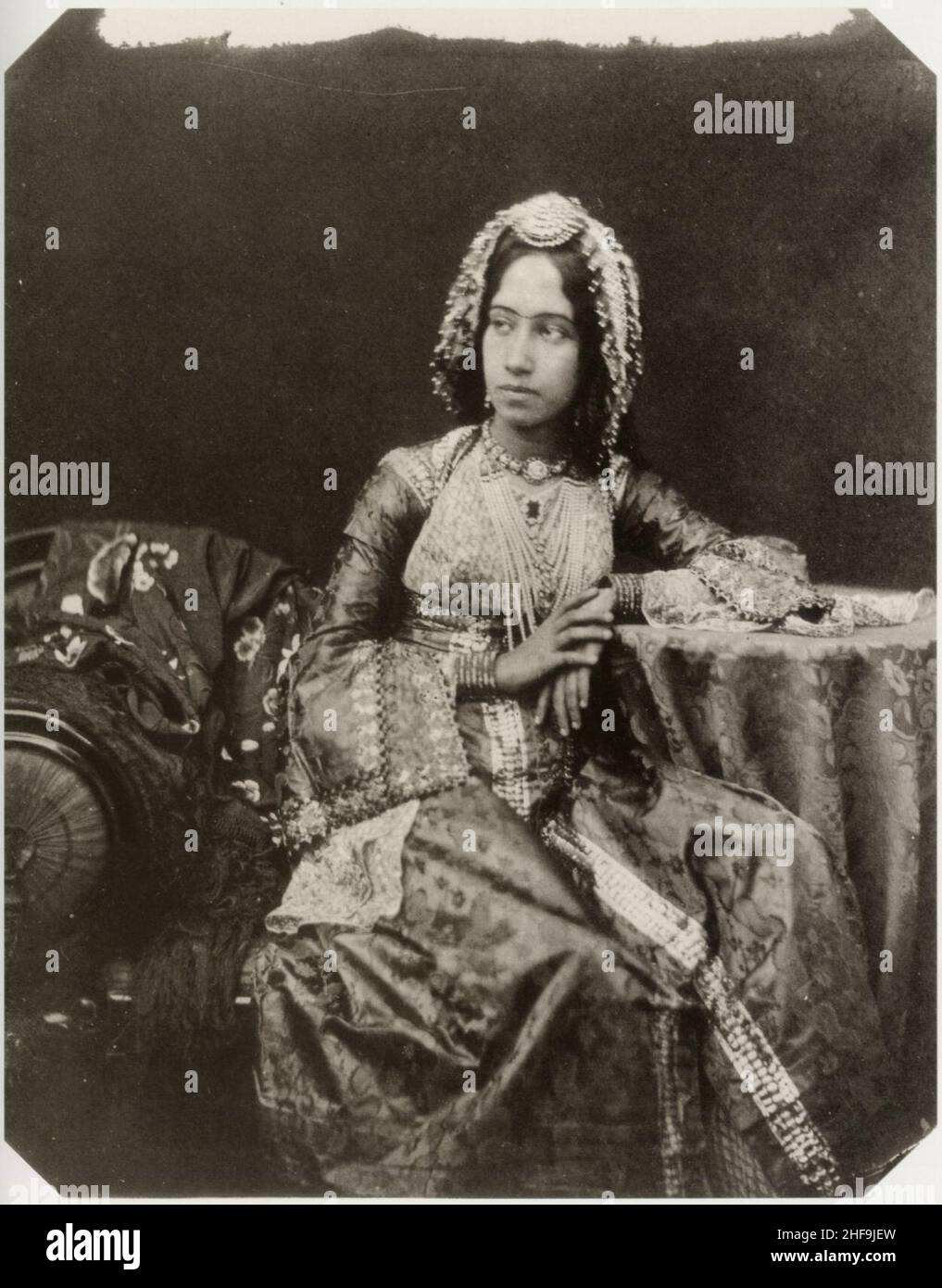 Schlagintweit, Robert - Eine europäische Frau im orientalischen Kostüm, Kalkutta Banque D'Images