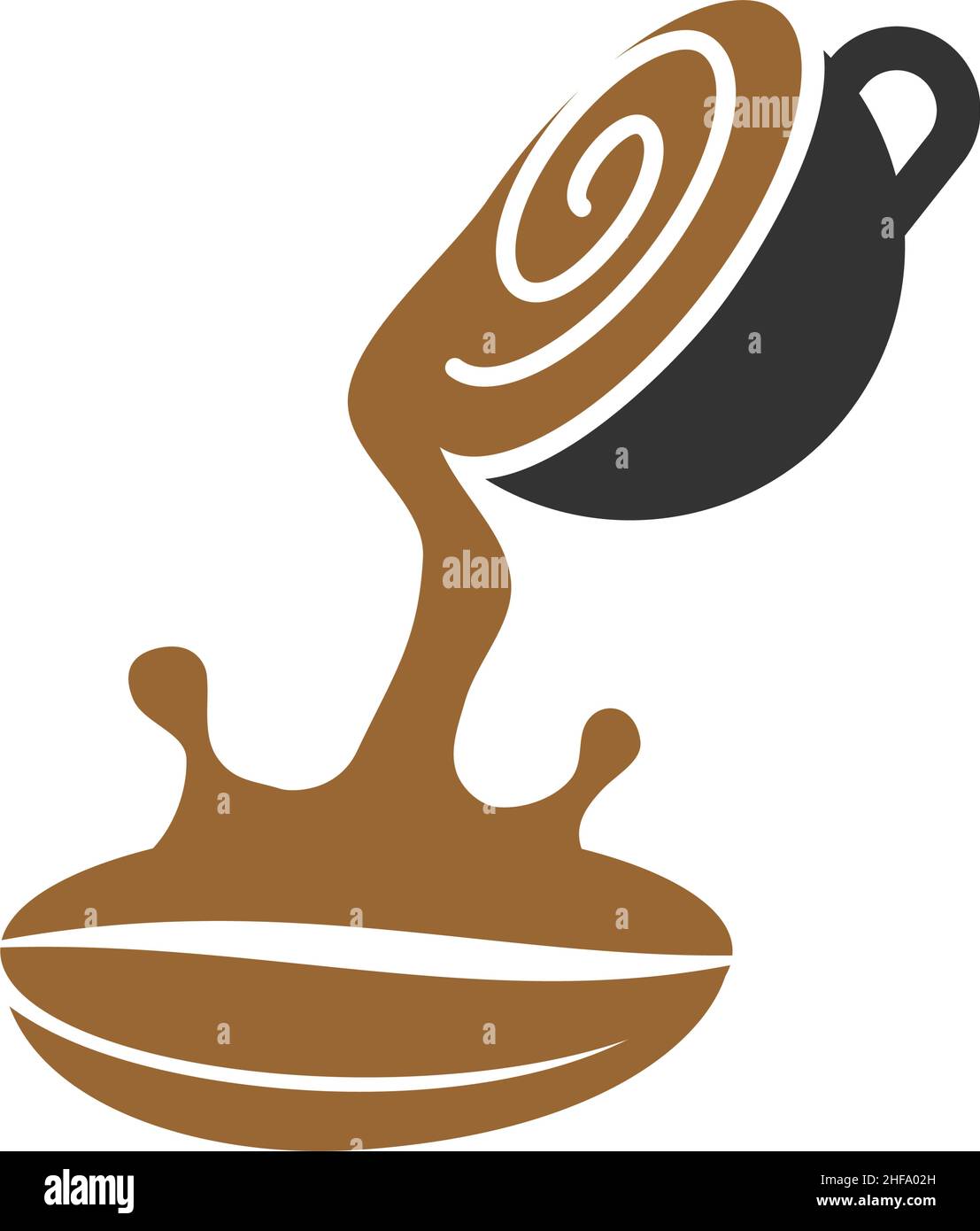 Tasse à café stilled Icon Illustration identité de marque Illustration de Vecteur