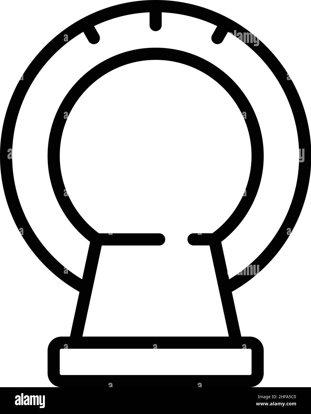 Vecteur de contour de l'icône de service MRT.Soins en clinique.Santé infirmière Illustration de Vecteur