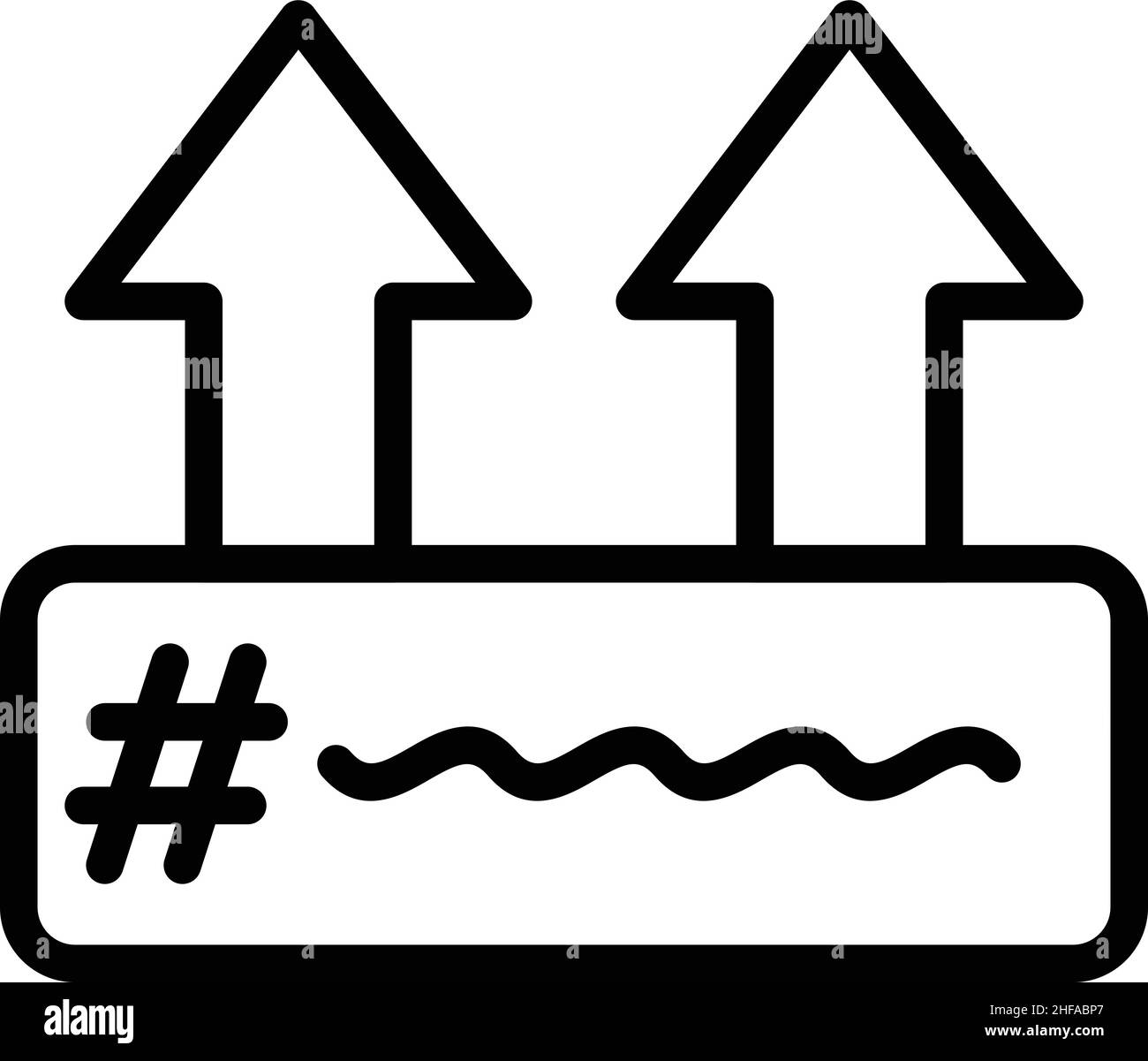 Vecteur de contour de l'icône de publication.Livraison SMM.Marketing social Illustration de Vecteur