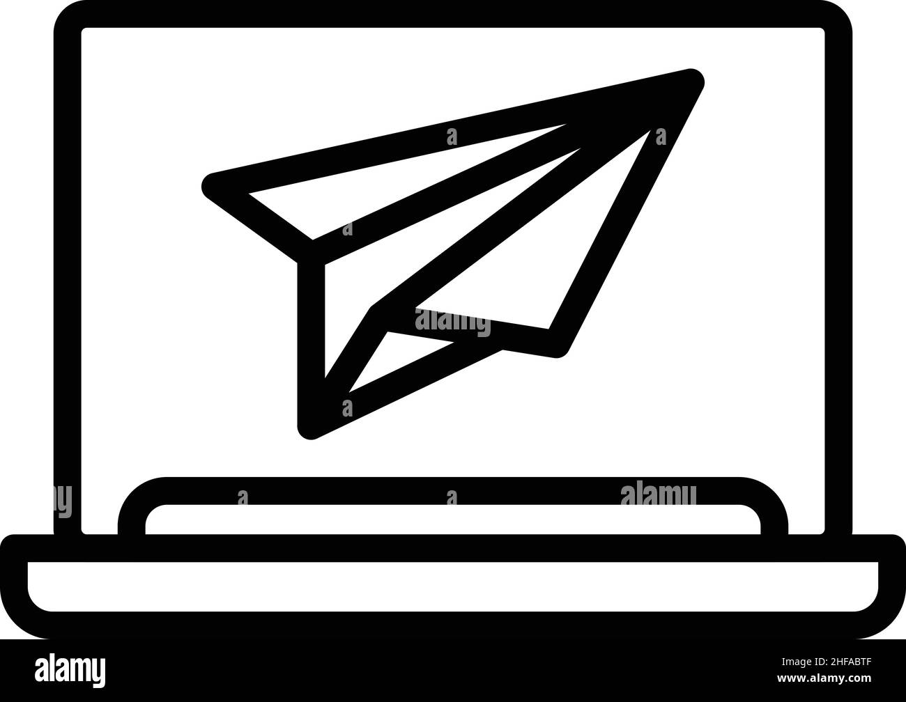 Vecteur de contour de l'icône du message.Chariot SMM.Marketing croisé Illustration de Vecteur