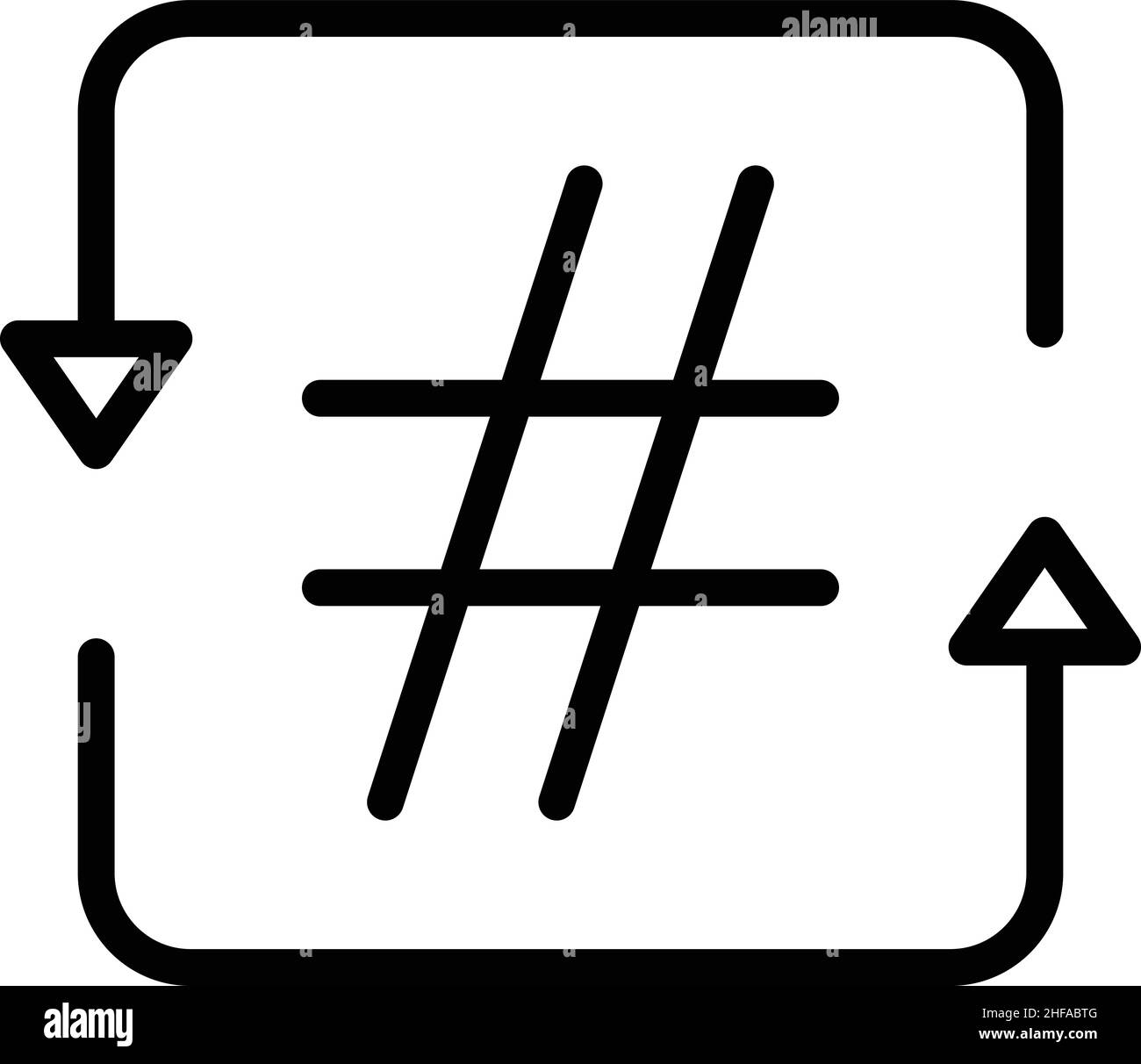 Vecteur de contour d'icône de publication sociale.smm de livraisonMarketing croisé Illustration de Vecteur