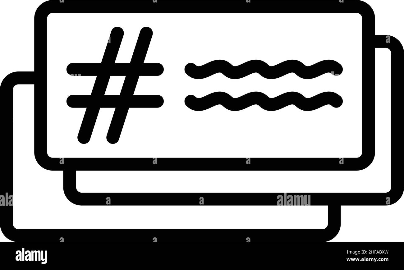 Republiez le vecteur de contour de l'icône.Post smm.Réseau rapide Illustration de Vecteur