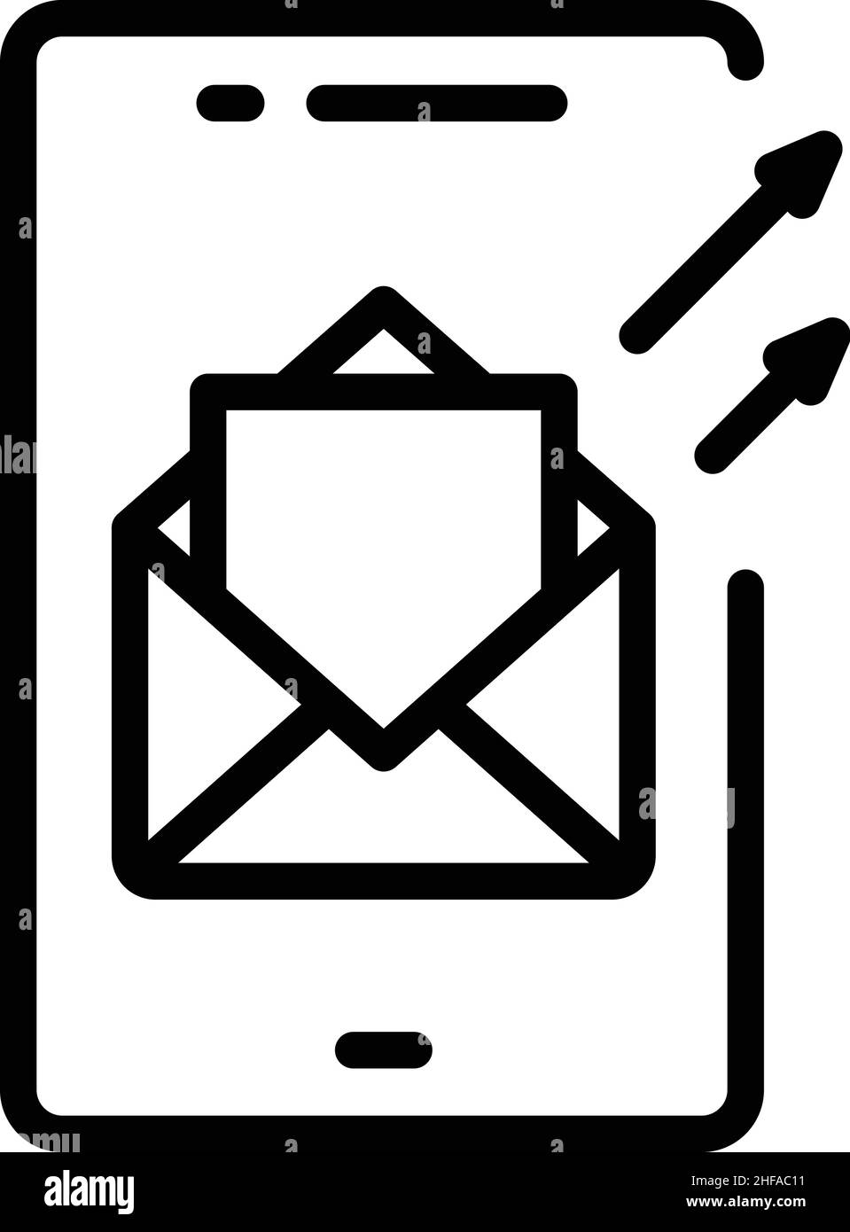 Vecteur de contour de l'icône de téléphone.Marketing social.Plate-forme en ligne Illustration de Vecteur