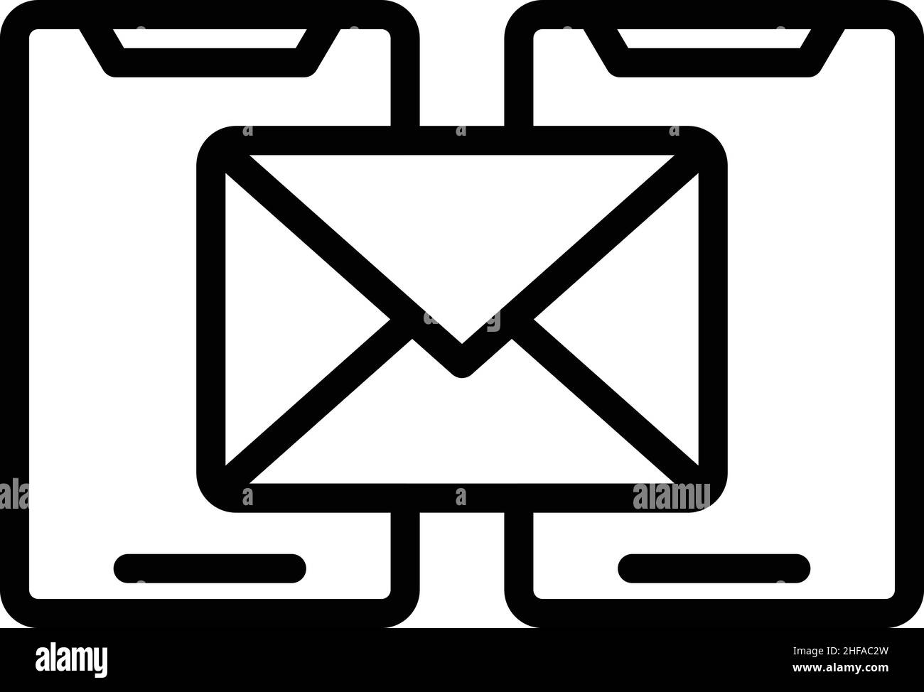 Vecteur de contour de l'icône de publication client.Médias sociaux.Plate-forme en ligne Illustration de Vecteur