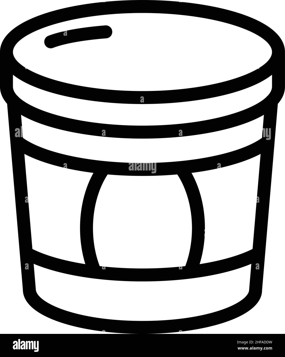 Symbole en verre de sucre vecteur de contour.Sirop de noix de coco.Noix de soja Illustration de Vecteur