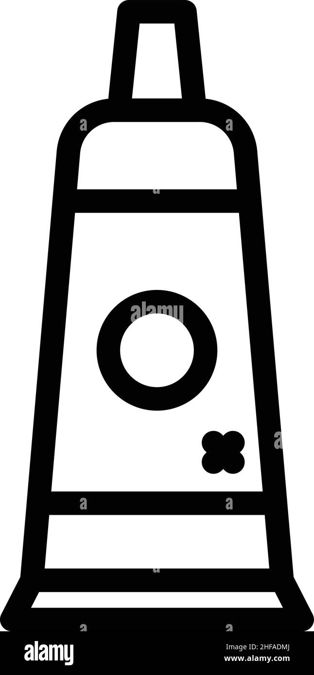 Vecteur de contour de l'icône du tube à aliments.Viande végétalienne.Tofu Illustration de Vecteur