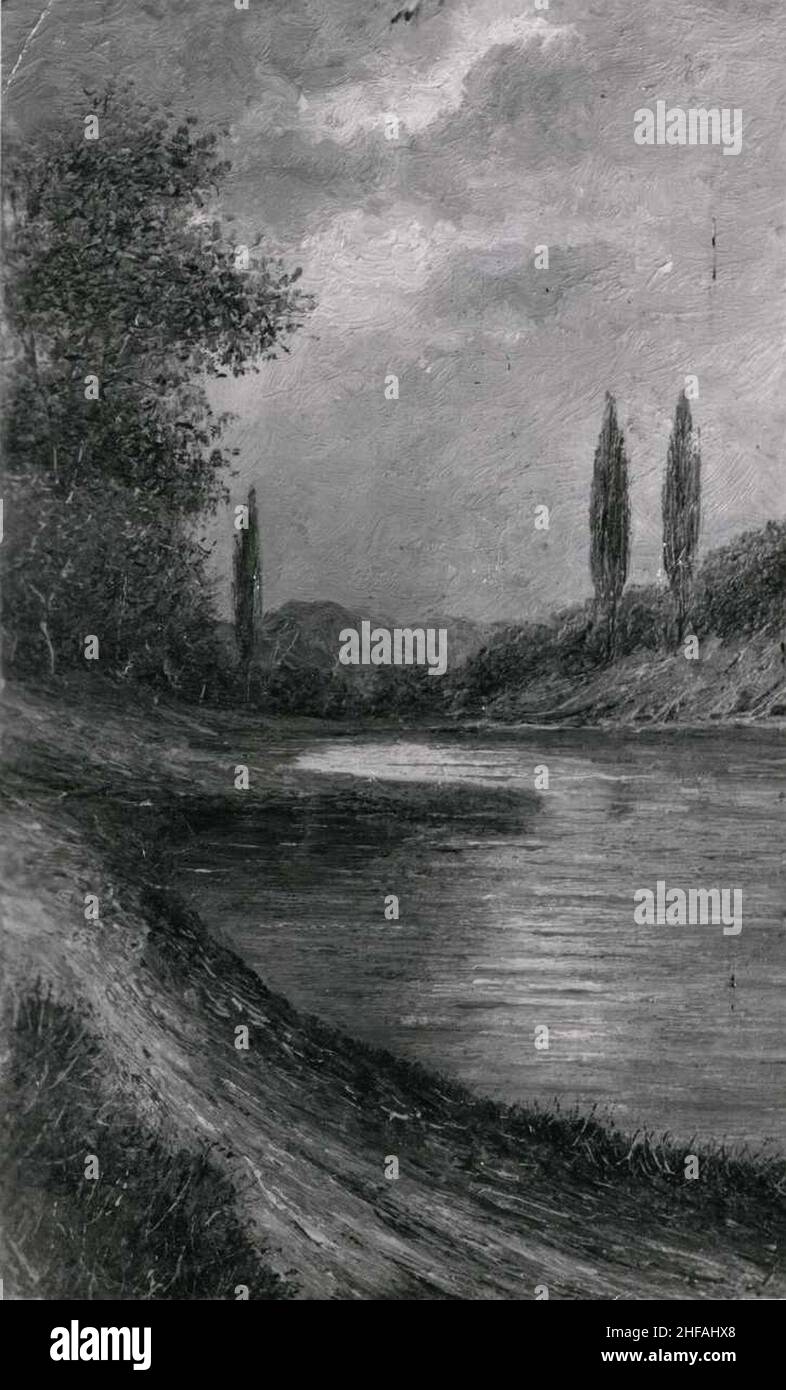 Segantini - Paesaggio con il lago di Ledro, Collezione privata, Roma. Banque D'Images
