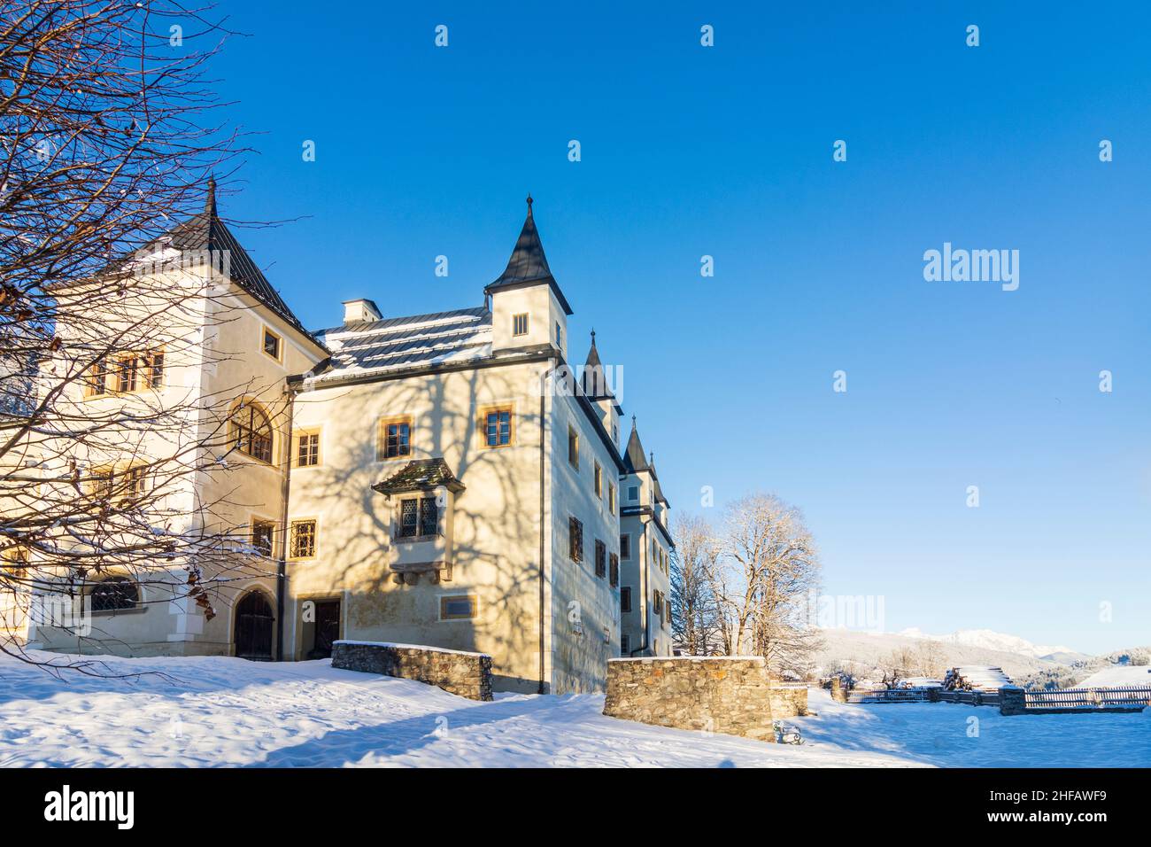 Flachau : Château de Schloss Höch à Pongau, Salzbourg, Autriche Banque D'Images