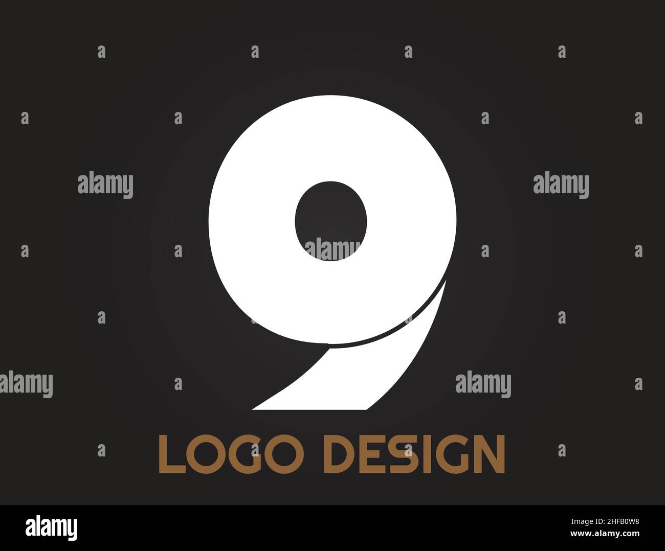 numéros dans un beau design, logo design Illustration de Vecteur
