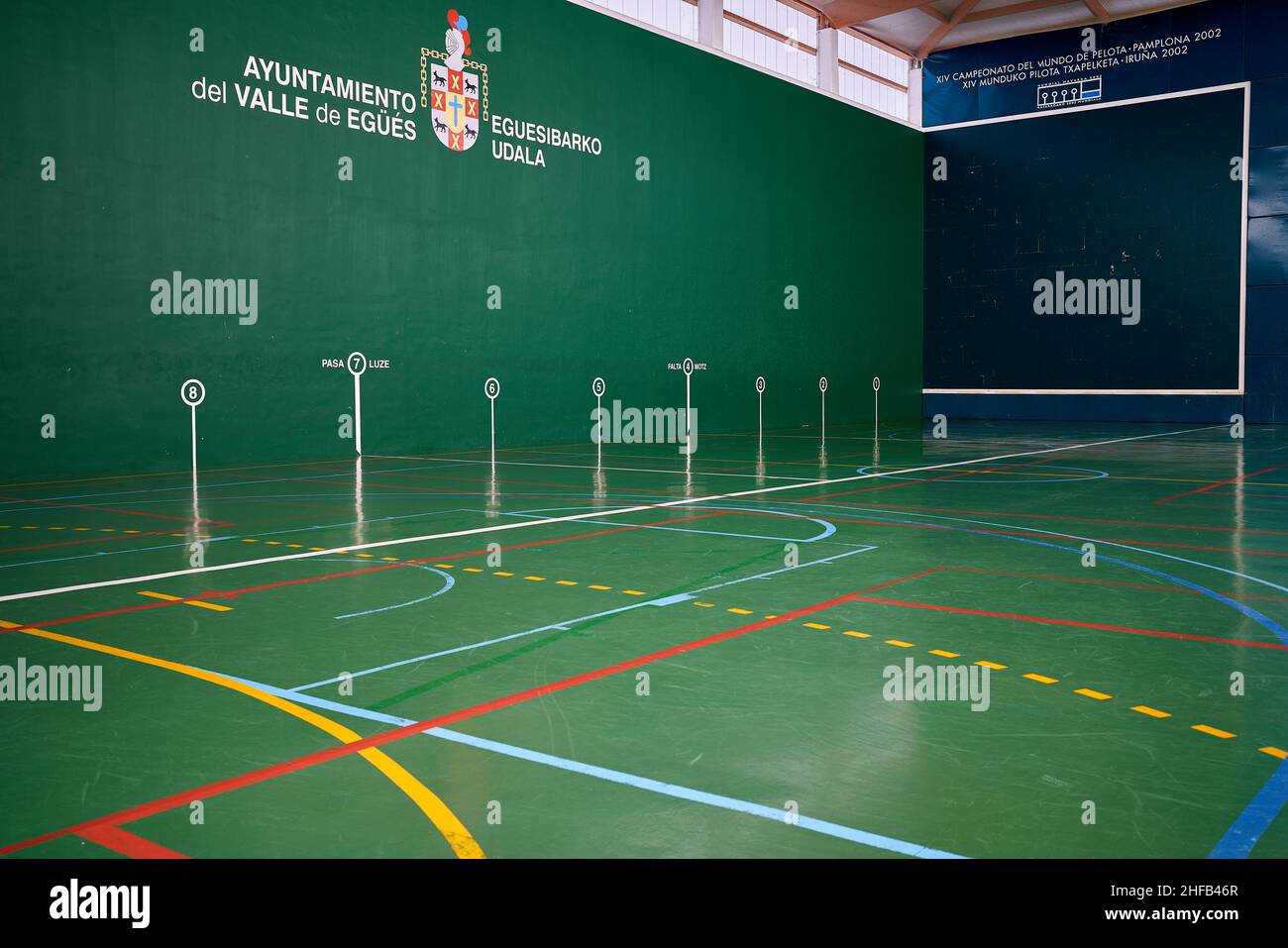 PAMPELUNE, NAVARRE ESPAGNE JANVIER 13 2022: Fronton court Banque D'Images