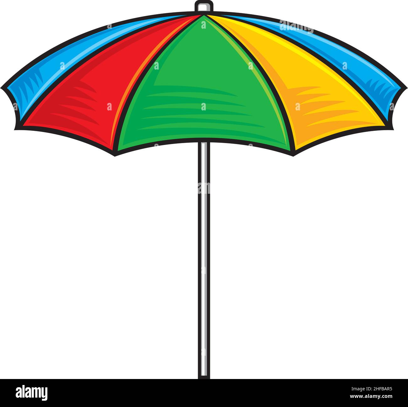 Illustration d'un parasol coloré Illustration de Vecteur