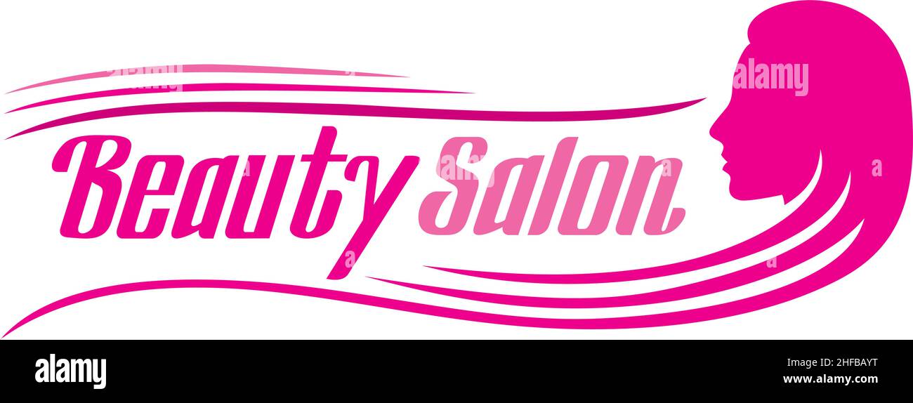 Symbole du salon de beauté (coupe de cheveux ou design du salon de coiffure).Illustration vectorielle. Illustration de Vecteur