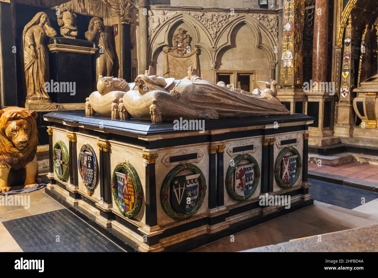 Angleterre, Londres, Abbaye de Westminster, Chapelle Saint-Jean-Baptiste Banque D'Images