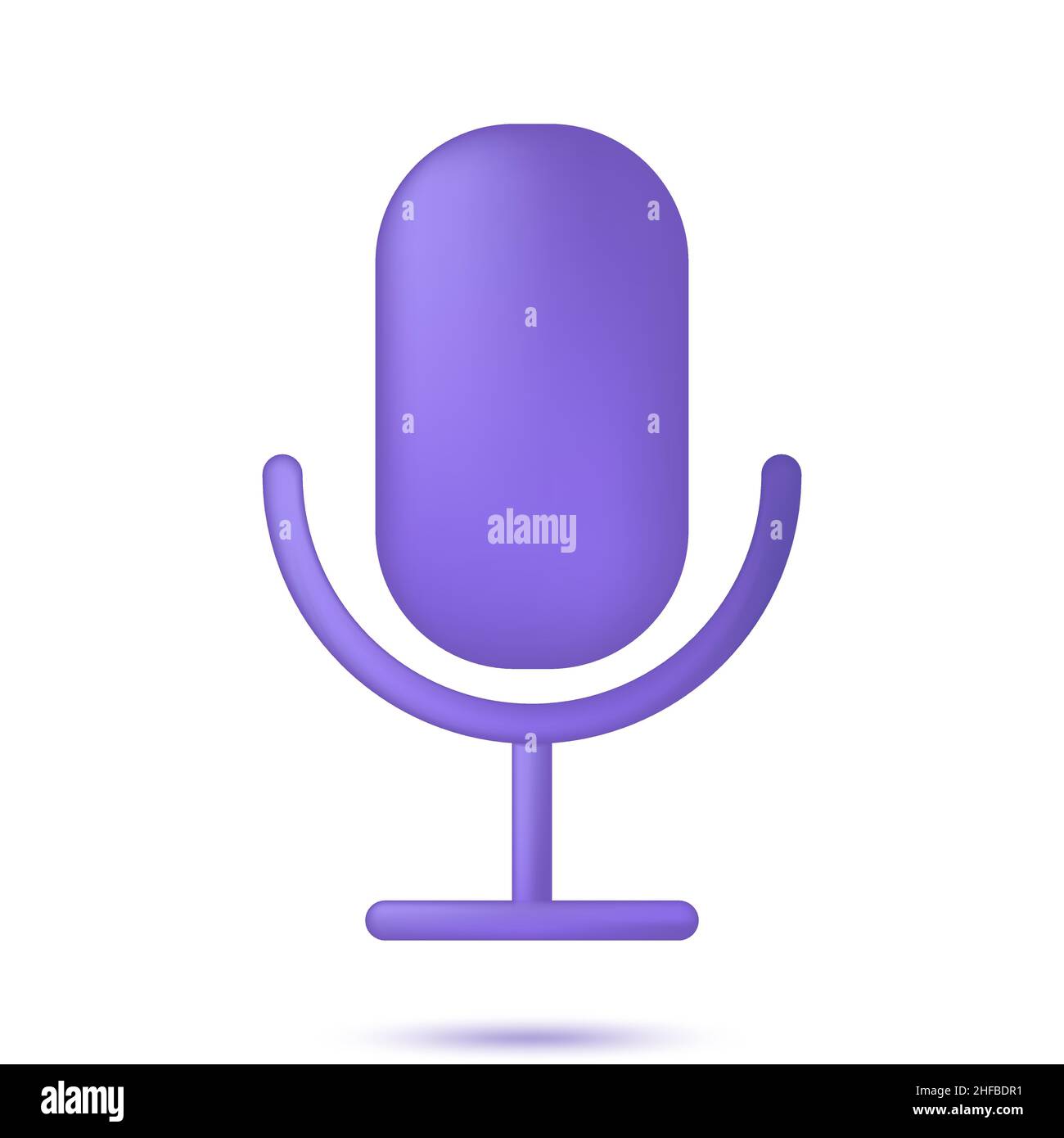 Icône microphone 3D Illustration de Vecteur