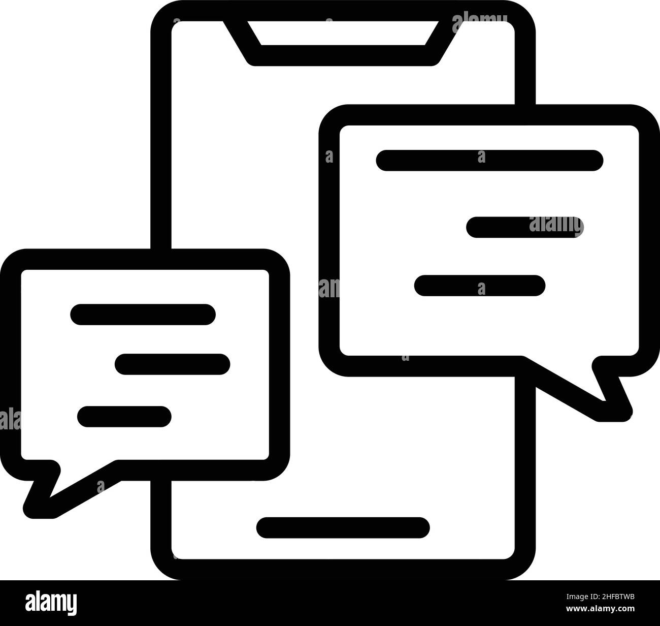 Vecteur de contour de l'icône de publication de marque.Croix SMM.Médias sociaux Illustration de Vecteur