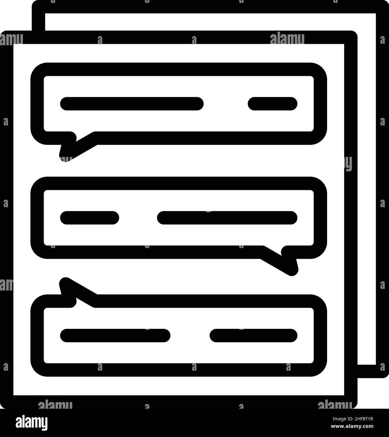 Vecteur de contour de l'icône de publication d'engagement.Croix SMM.Médias sociaux Illustration de Vecteur