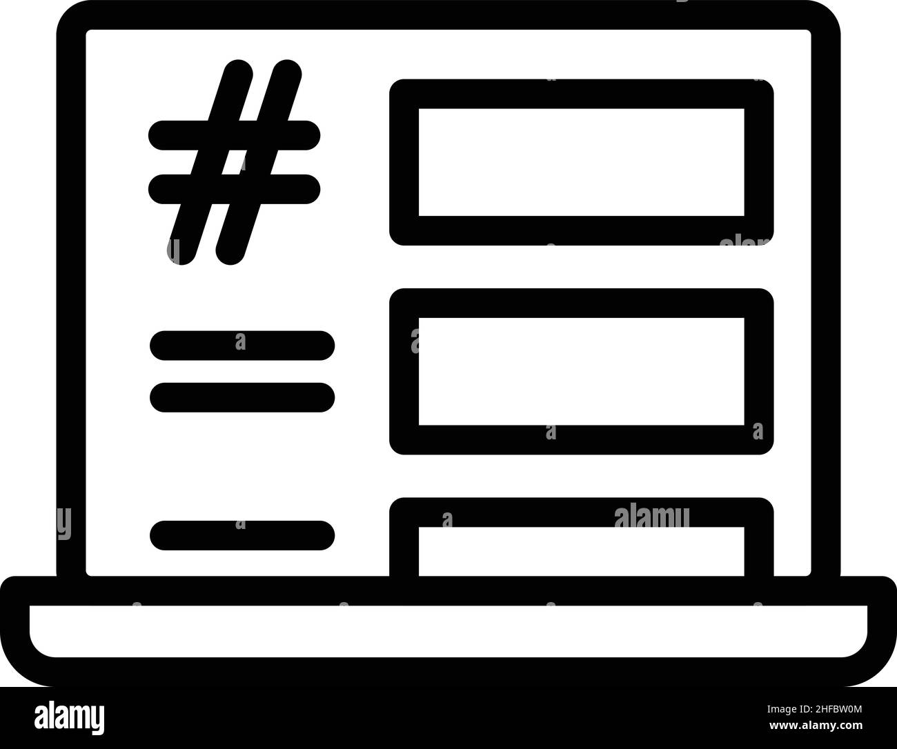 Vecteur de contour de l'icône du montant de dérivation.Livraison SMM.Marketing croisé Illustration de Vecteur