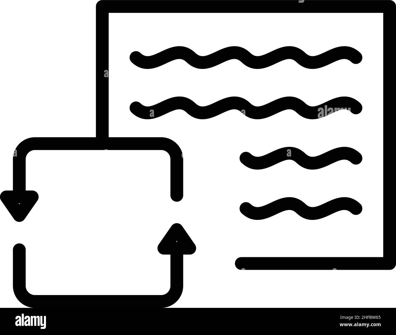 Vecteur de contour d'icône de publication marketing.Livraison SMM.Réseaux sociaux en ligne Illustration de Vecteur