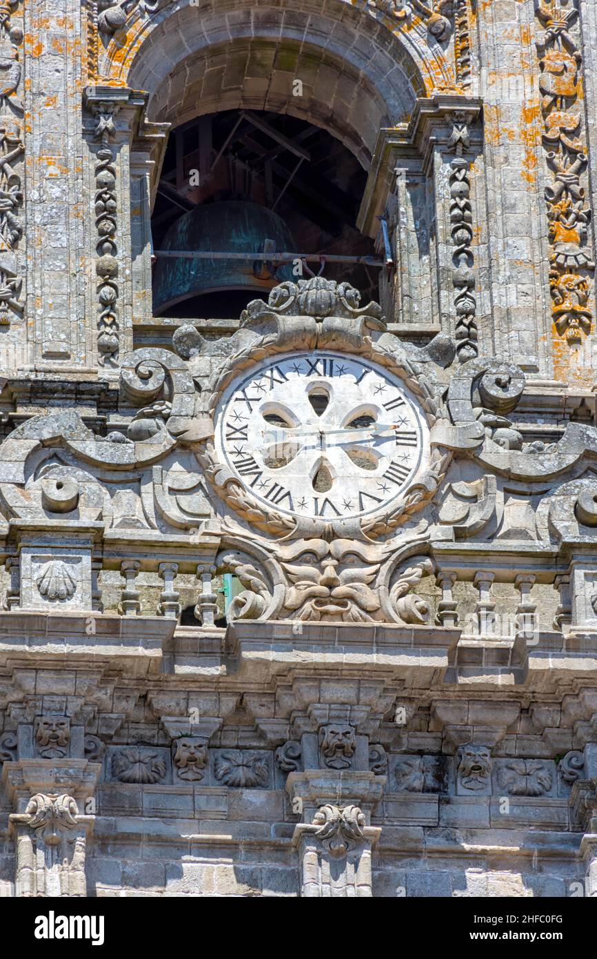 Torre de Berenguela o Torre del reloj en la catedral de Saint-Jacques-de-Compostelle, Espagne Banque D'Images