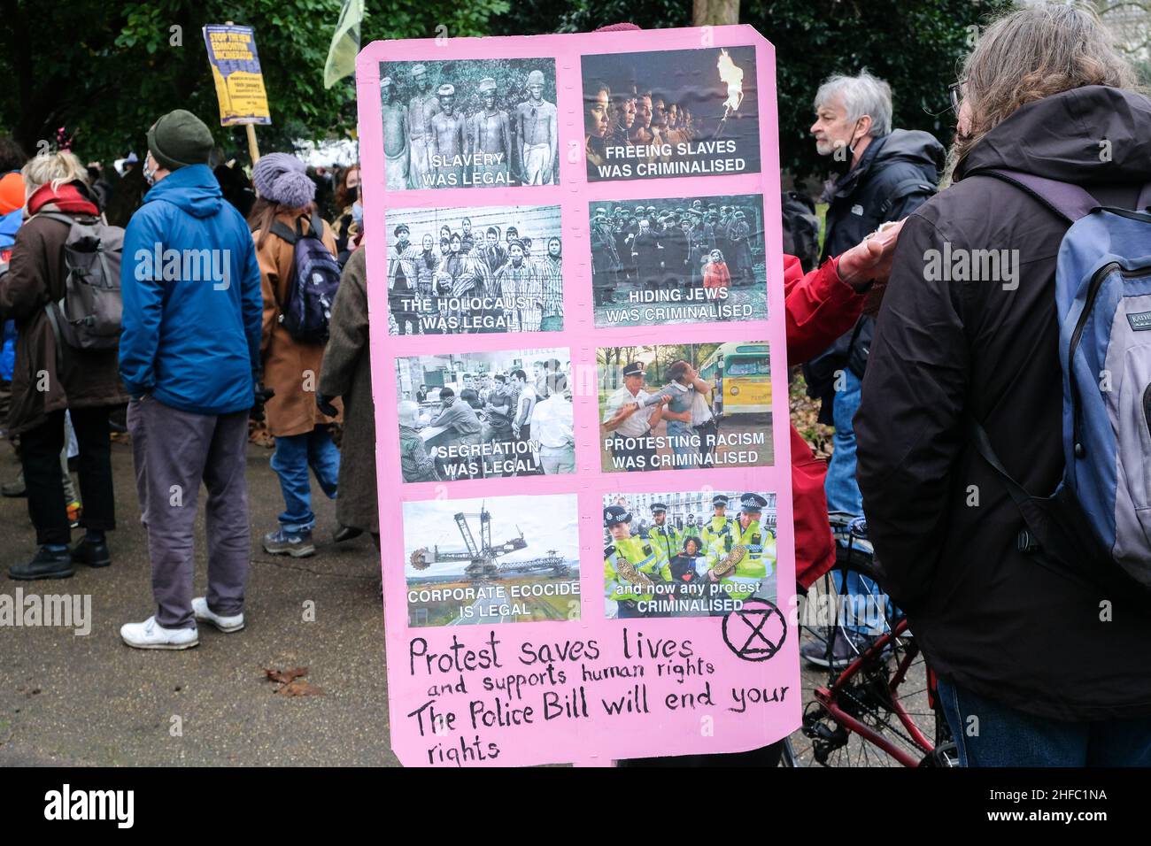 Londres, Royaume-Uni.15th janvier 2022.Tuez la marche de protestation de Bill de Lincoln's Inn Field à Parliament Square.Crédit : Matthew Chattle/Alay Live News Banque D'Images