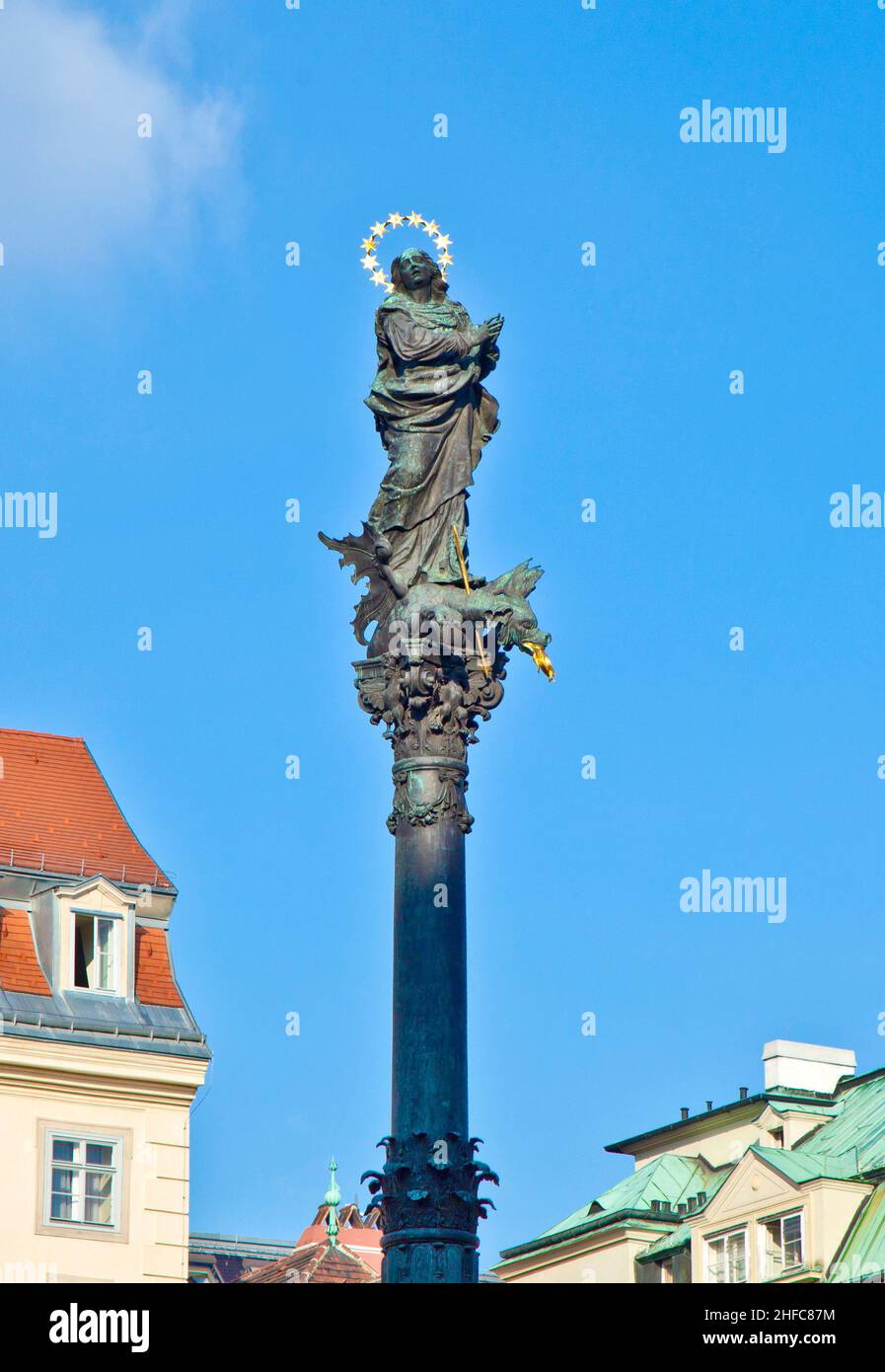 colonne marian à vienne am Hof Banque D'Images