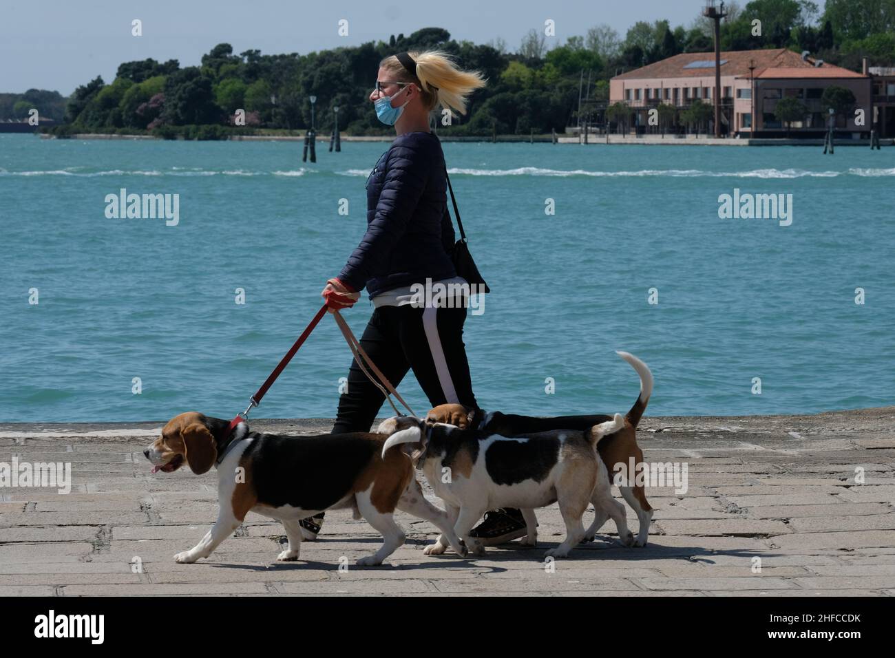 Une vue de Venise lors d'un confinement à travers toute l'Italie imposée pour ralentir l'épidémie de coronavirus, à Venise, Italie, 11 mars 2020.(MVS) Banque D'Images