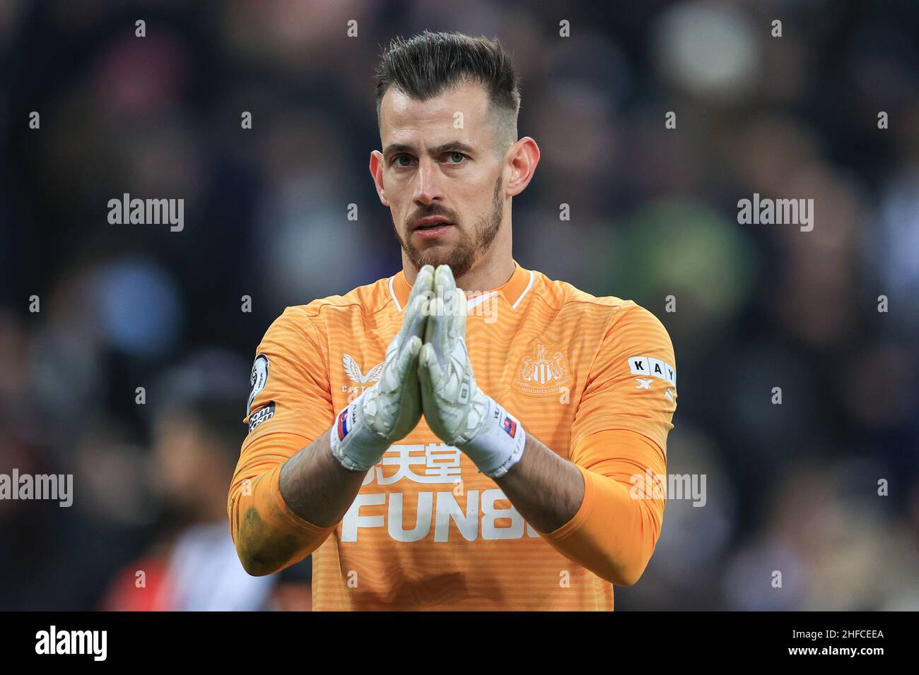 Newcastle, Royaume-Uni.15th janvier 2022.Martin Dubravka #1 de Newcastle United applaudit les fans à Newcastle, Royaume-Uni, le 1/15/2022.(Photo de Mark Cosgrove/News Images/Sipa USA) crédit: SIPA USA/Alay Live News Banque D'Images