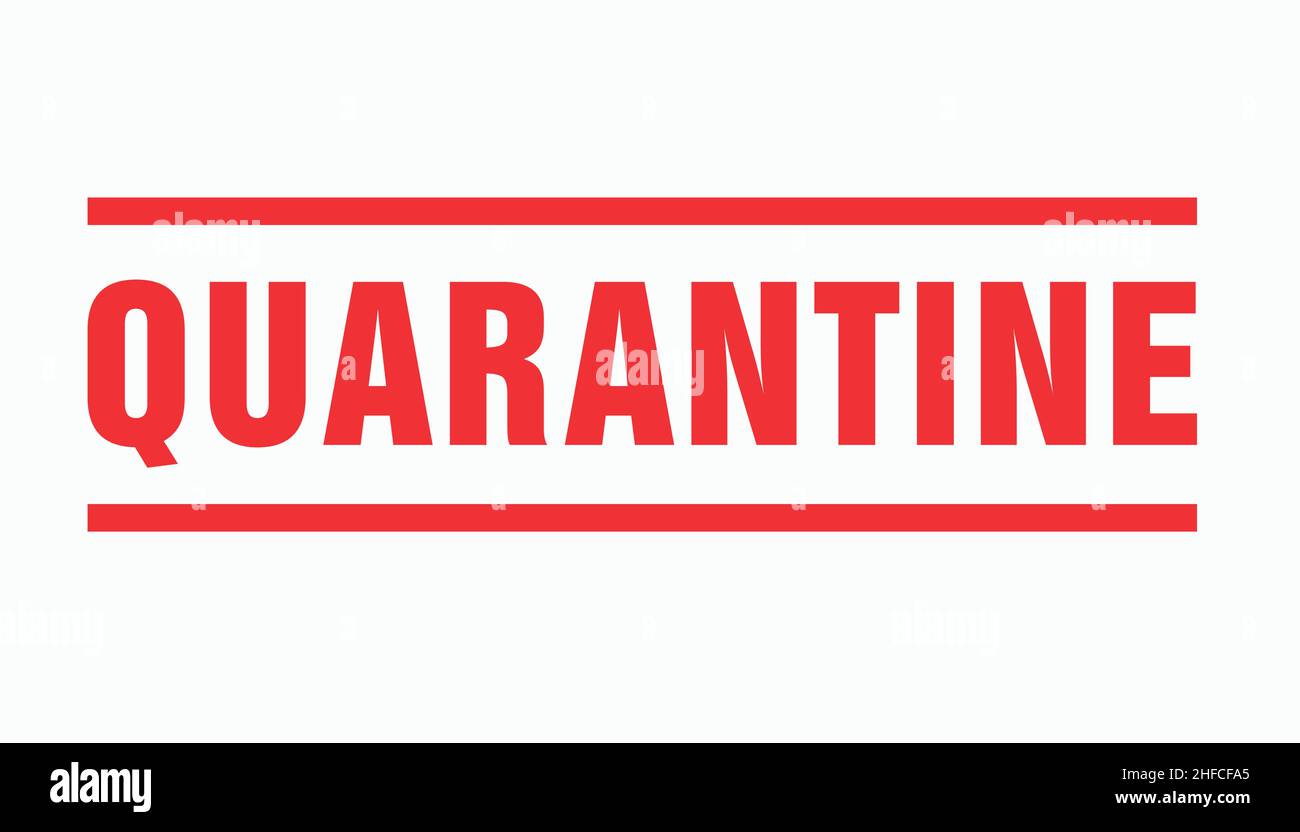 Signe de quarantaine.Quarantaine de virus.Coronavirus COVID-19.Pandémie.Panneau d'arrêt et de protection sur fond blanc.Illustration vectorielle.EPS 10 vecteur fi Illustration de Vecteur