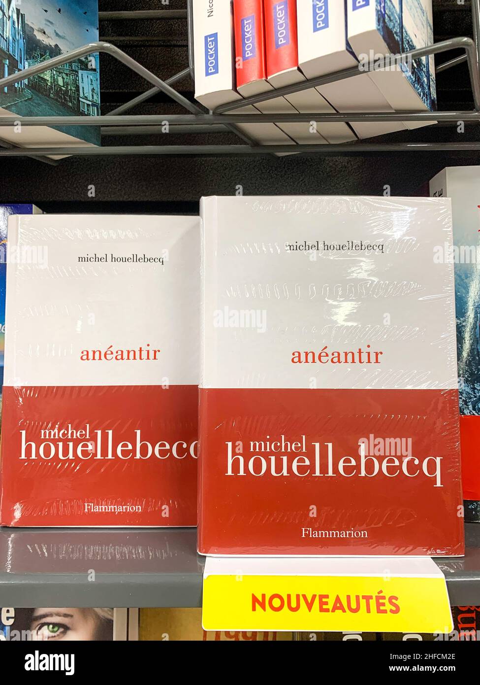 Anéantir, un nouveau livre de l'auteur français Michel Houellebecq, France Banque D'Images