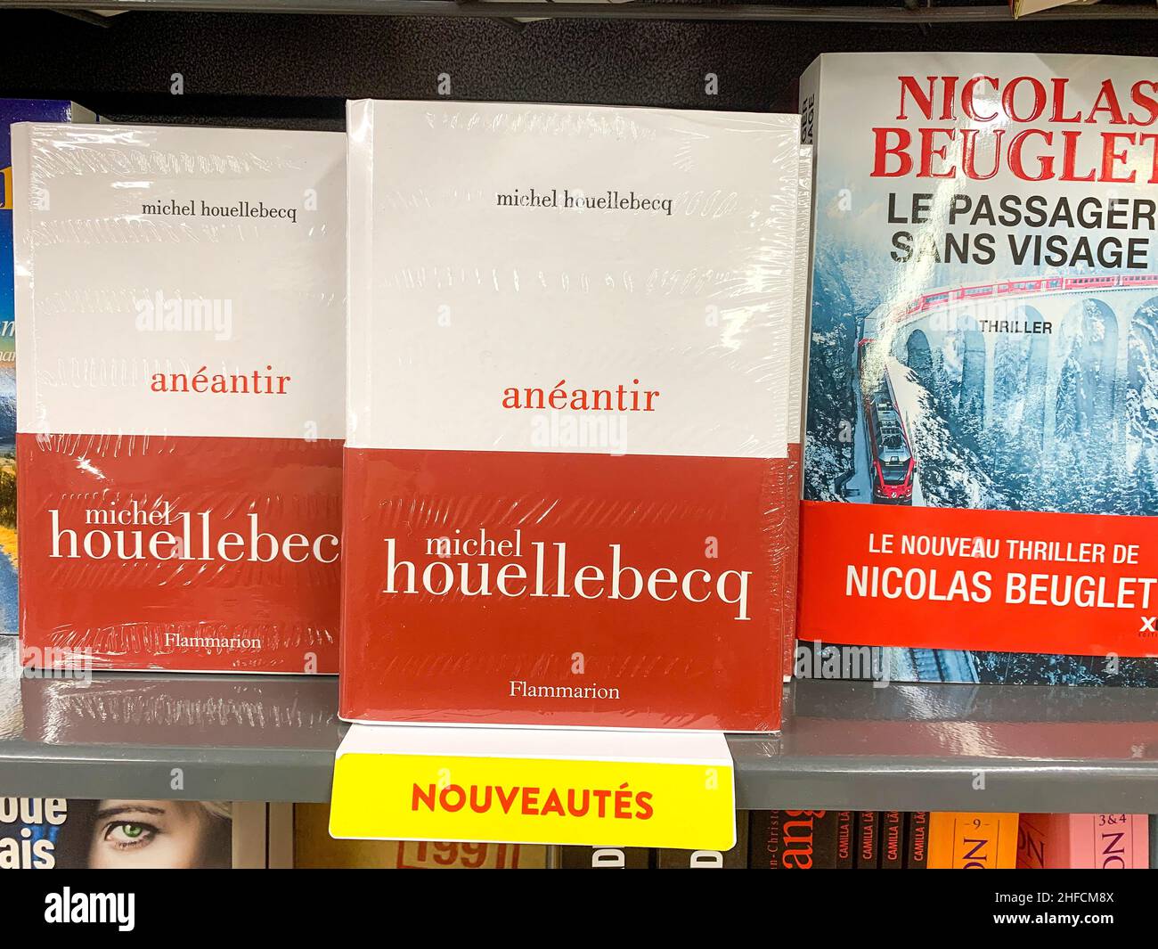 Anéantir, un nouveau livre de l'auteur français Michel Houellebecq, France Banque D'Images