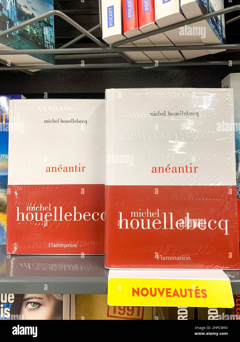 Anéantir, un nouveau livre de l'auteur français Michel Houellebecq, France Banque D'Images