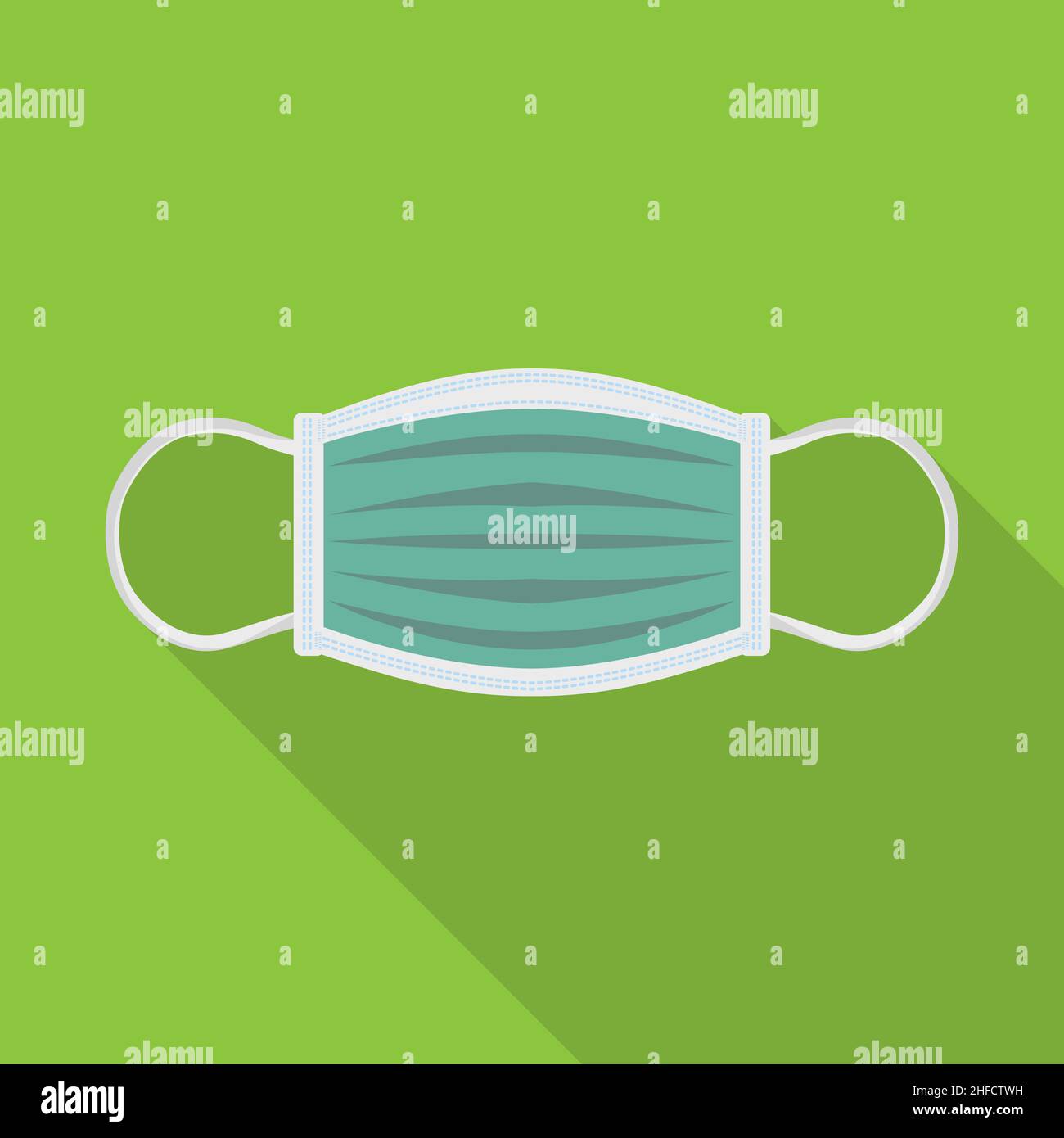 masque de protection avec ombre portée isolée sur fond coloré, illustration vectorielle Illustration de Vecteur