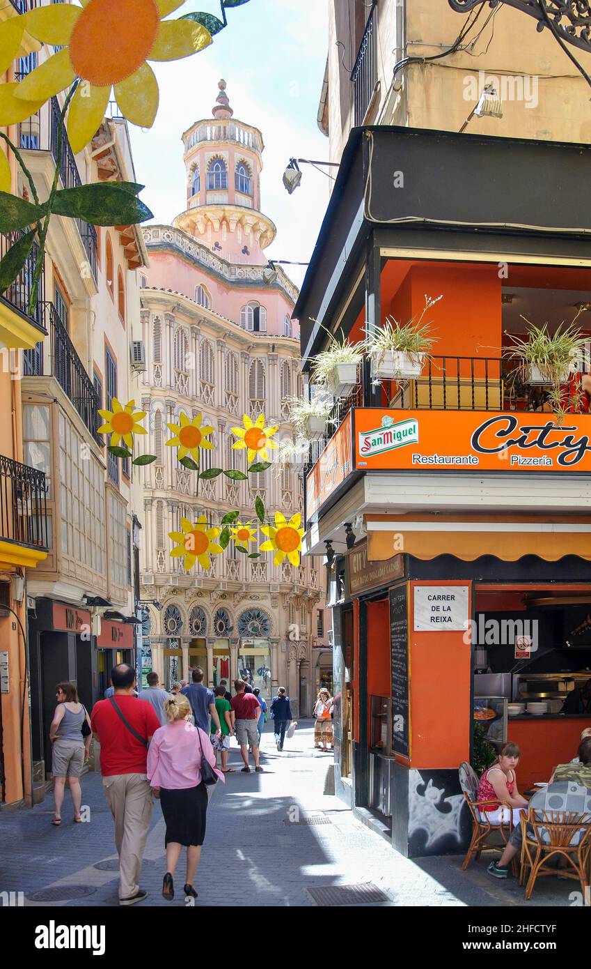 Rue étroite, Vieille Ville, Palma de Majorque, Palma de Majorque, municipalité, Iles Baléares, Espagne Banque D'Images