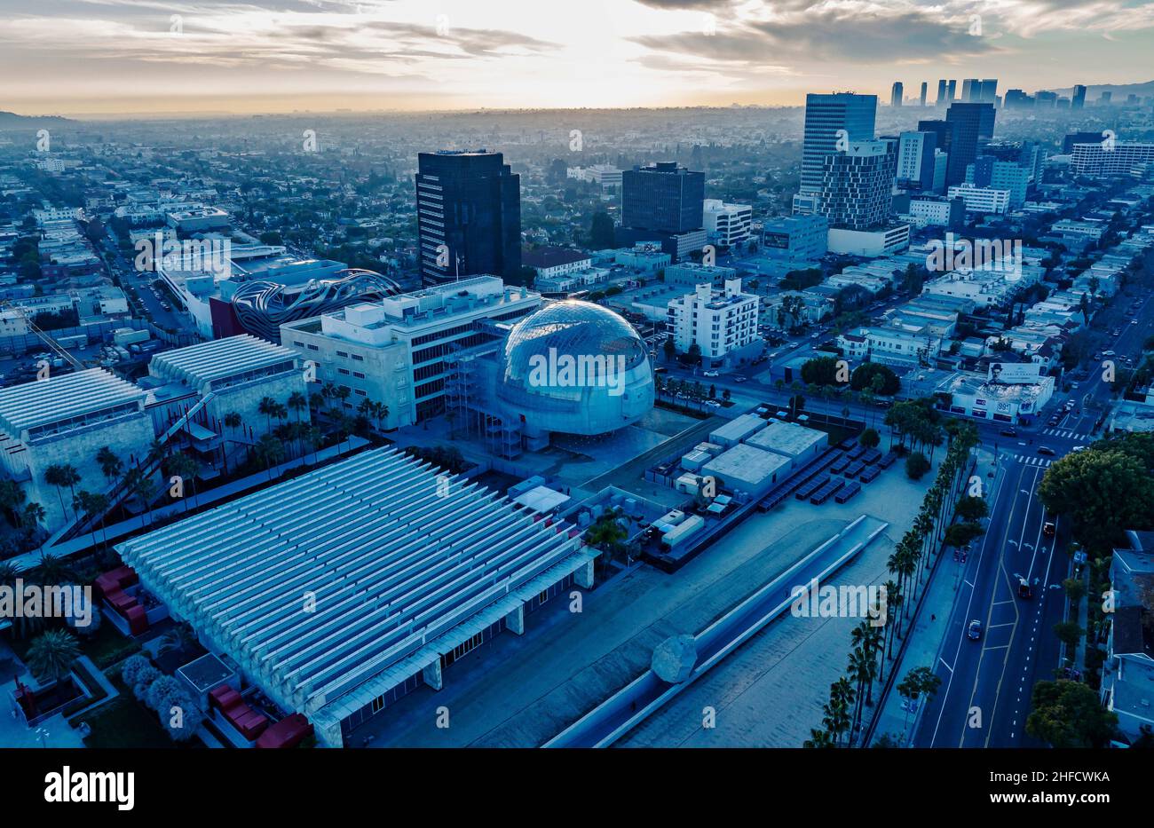 Los Angeles, États-Unis.05th janvier 2022.L'Academy Museum of Motion Picture Arts Theatre est maintenant terminée.Le théâtre sphérique de 1000 places porte le nom de David Geffen.Il a été conçu par Renzo Piano.1/15/2021 Los Angeles, CA., USA (photo de Ted Soqui/SIPA USA) crédit: SIPA USA/Alay Live News Banque D'Images