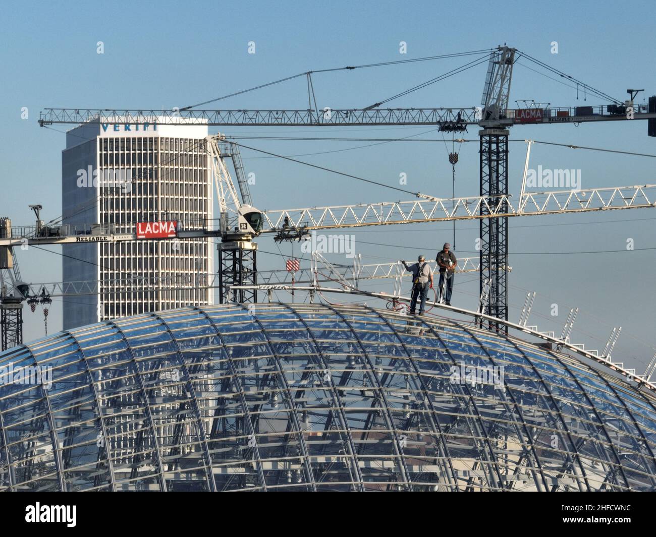 Los Angeles, États-Unis.05th janvier 2022.L'Academy Museum of Motion Picture Arts Theatre est maintenant terminée.Le théâtre sphérique de 1000 places porte le nom de David Geffen.Il a été conçu par Renzo Piano.1/15/2021 Los Angeles, CA., USA (photo de Ted Soqui/SIPA USA) crédit: SIPA USA/Alay Live News Banque D'Images