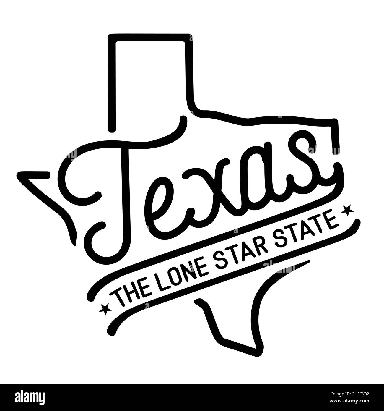 Modèle de conception de carte Texas.Texas slogan.Vector et illustration. Illustration de Vecteur