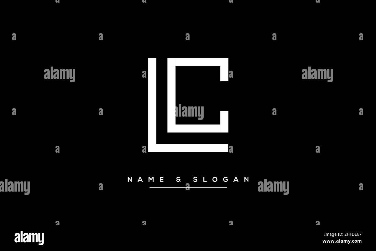 Lettre abstraite moderne LC, logo CL.Vecteur d'icône LC, CL initial minimal Illustration de Vecteur
