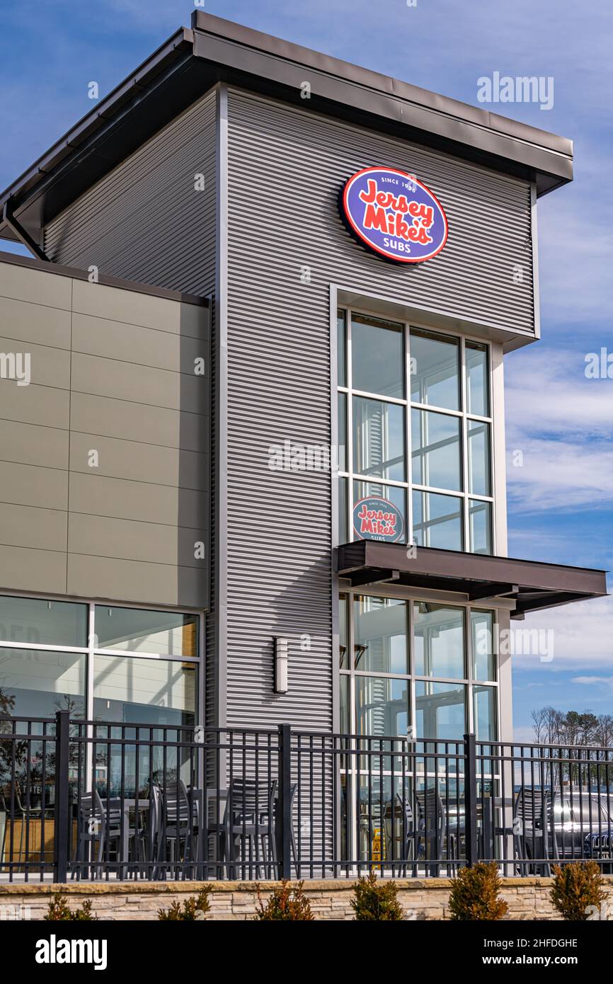 Jersey Mike’s Subs restaurant à Buford, Géorgie, juste au nord-est d’Atlanta.(ÉTATS-UNIS) Banque D'Images