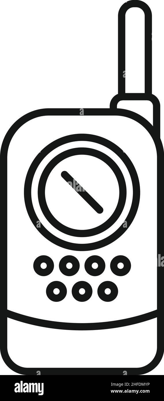 Vecteur de contour de l'icône du moniteur vidéo de la baby-sitter.Radio-bébé.Jouet pour bébé Illustration de Vecteur