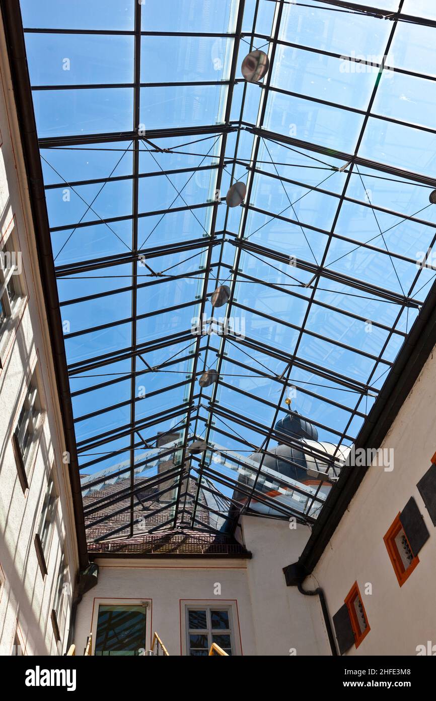 Partie moderne du célèbre cloître d'Andechs avec brasserie en Bavière Banque D'Images