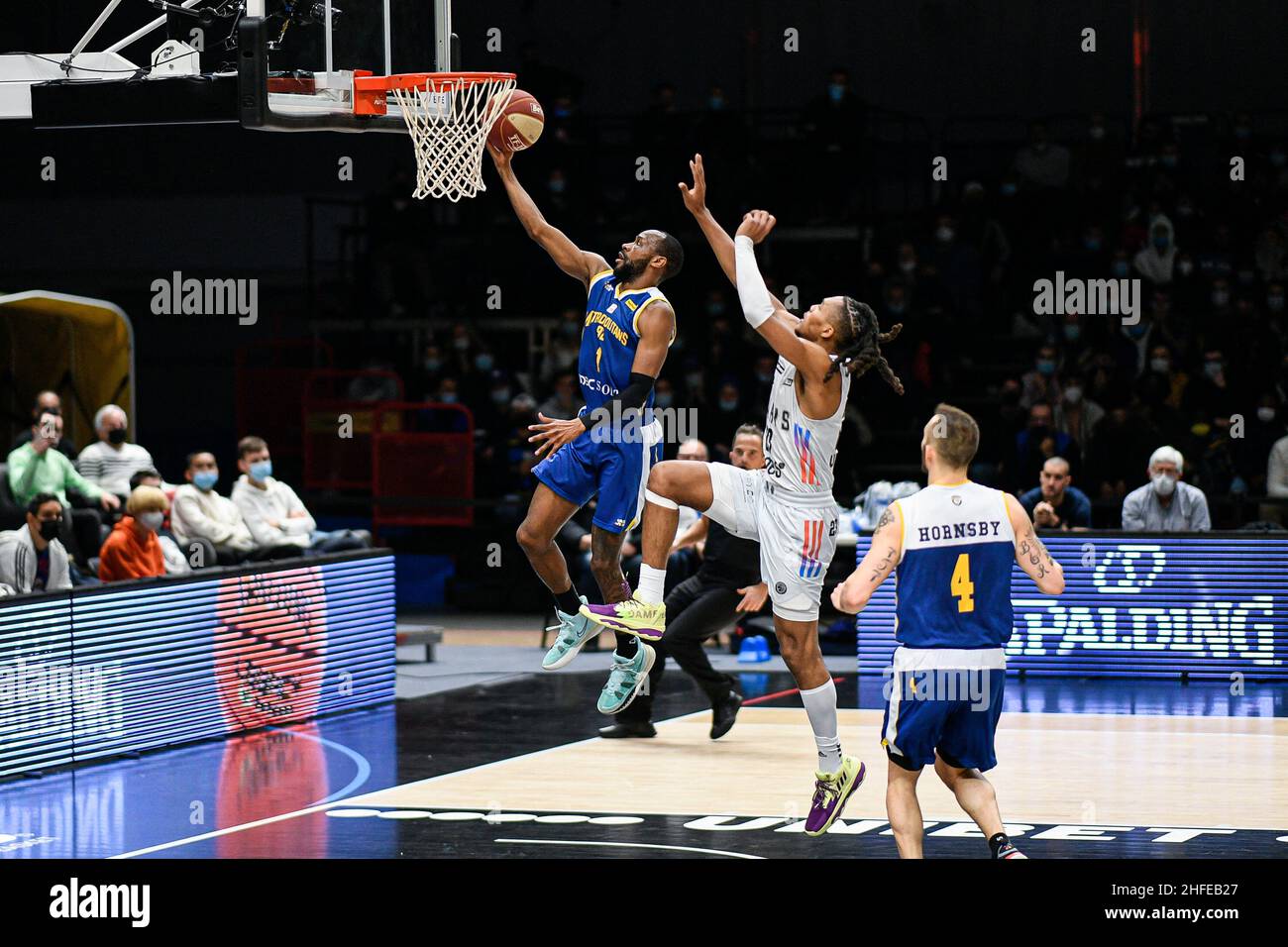 Will Cummings a remporté le match de basketball BetClic Elite entre Paris Basketball et Metropolitans 92 (Boulogne-Levallois) le 15 janvier 2022 à Halle Georges Carpentier à Paris, France.Photo de Victor Joly/ABACAPRESS.COM Banque D'Images