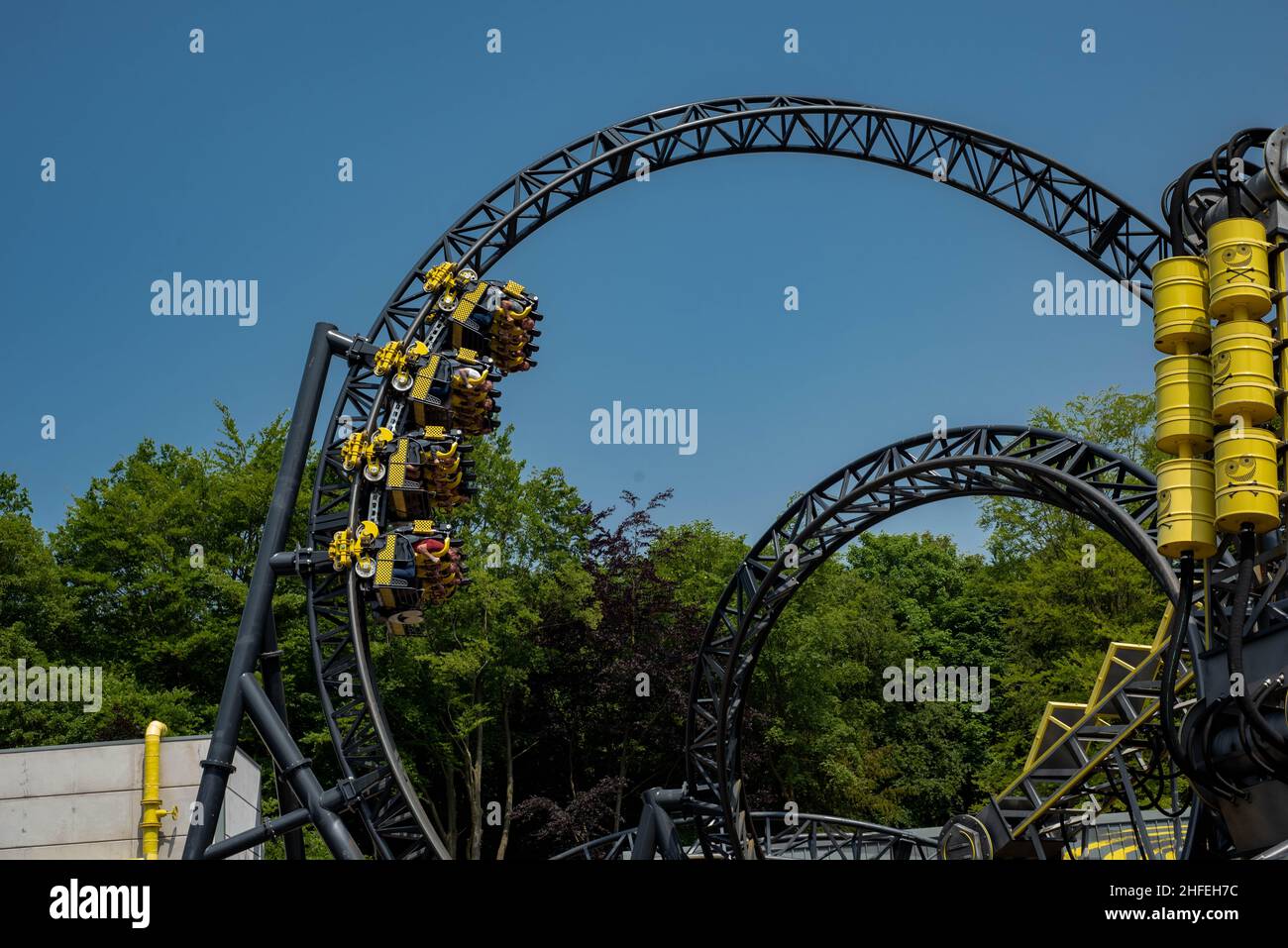 Images de haute qualité Alton Towers UK Theme Park et rollercoasters, y compris Nemesis, Smiler, RITA AIR Banque D'Images